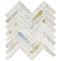 Versilia River Blu 1" x 4" Herringbone Honed Marble Mosaic - image 1