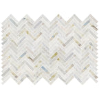 Versilia River Blu 1" x 4" Herringbone Honed Marble Mosaic - image 3