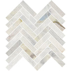 Versilia River Blu 1" x 4" Herringbone Honed Marble Mosaic - image 4