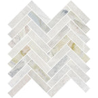 Versilia River Blu 1" x 4" Herringbone Honed Marble Mosaic - image 5