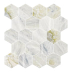 Versilia River Blu 3" Hexagon Honed Marble Mosaic - image 1