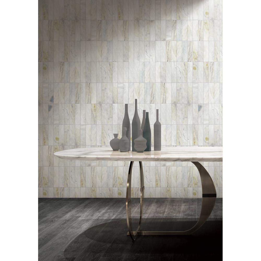 Versilia River Blu 3" x 12" Honed Marble Mosaic - image 2