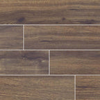 Palmetto Walnut 6"x36" Matte Porcelain Tile - image 1