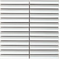 White Concave Matchstick 8"x5.5" Porcelain Mosaic