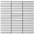 White Matchstick 3/8"x3-5/8" Porcelain Mosaic