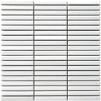 White Matchstick 3/8"x3-5/8" Porcelain Mosaic