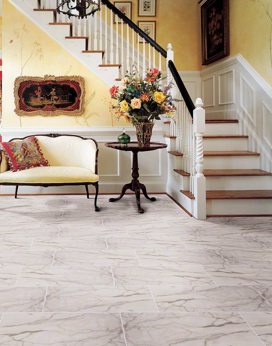 Essentials White Vena 12"x24" Matte Porcelain Tile - image 2