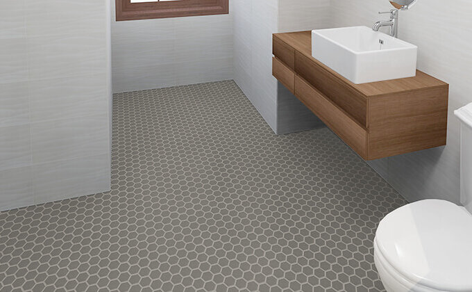 Quebec Series 2" Matte Porcelain Hexagons