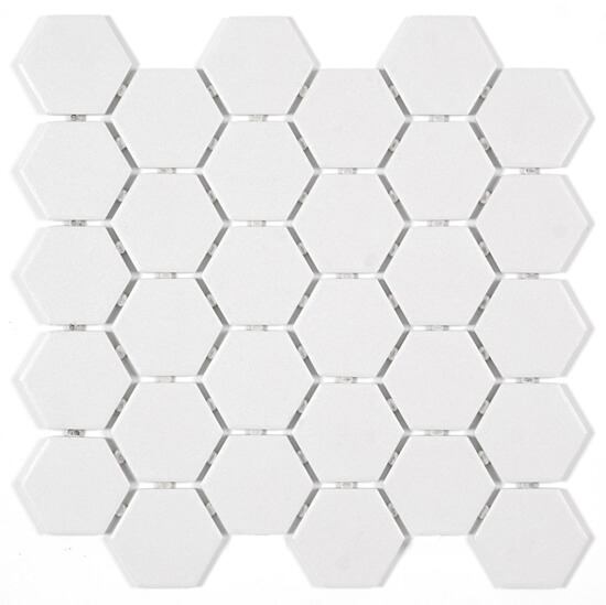 Arctic White Hexagons