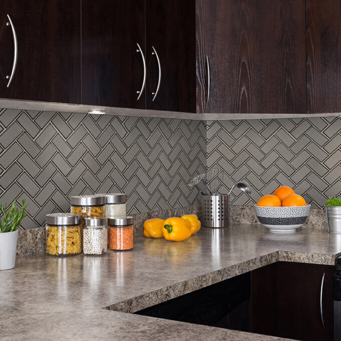 Champagne Glass Bevel Herringbone