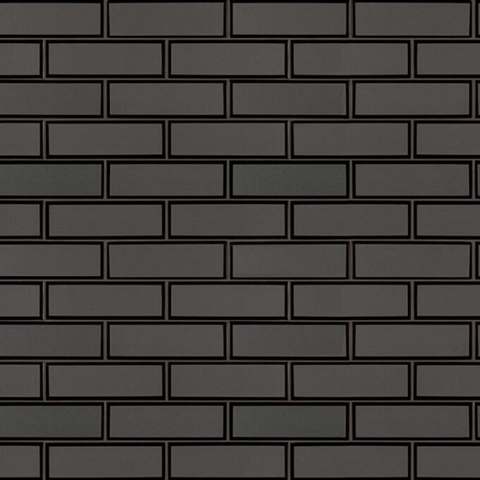 Metallic Grey Glass Bevel 2" x 6"