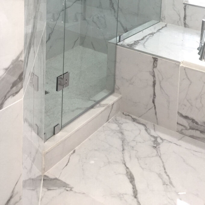 Eterna Calacatta Grey Porcelain Tile