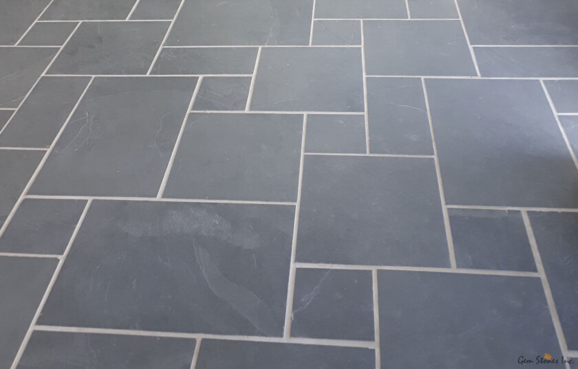 Montauk Blue Ashlar Pattern Slate Tile