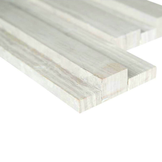 White Oak 3D Honed Ledge Panel