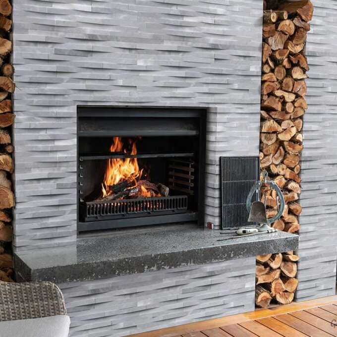 Cosmic Grey 3D Wave Stone Panels