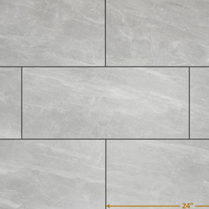 Deluxe Oyster Light Grey 12x24 Porcelain Tile