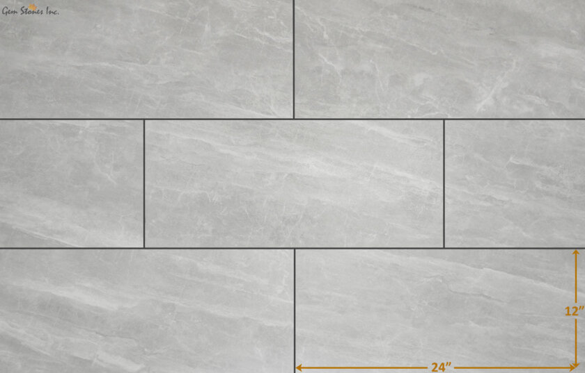 Deluxe Oyster Light Grey 12x24 Porcelain Tile