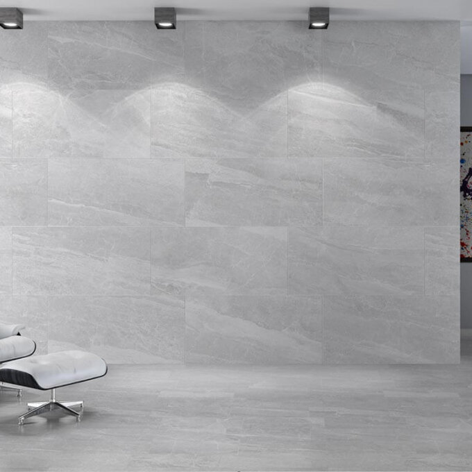 Deluxe Oyster Grey Porcelain Tile