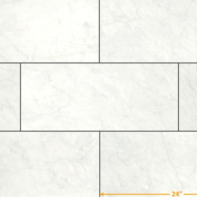 Eterna Carrara White 12x24 Porcelain Tile