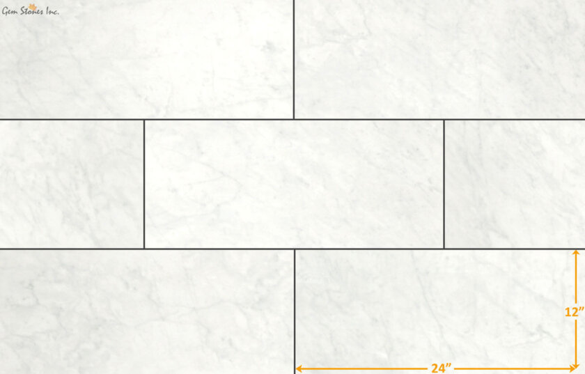 Eterna Carrara White 12x24 Porcelain Tile