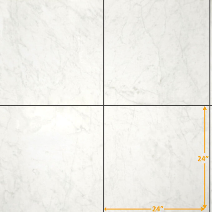 Eterna Carrara White Porcelain Tile