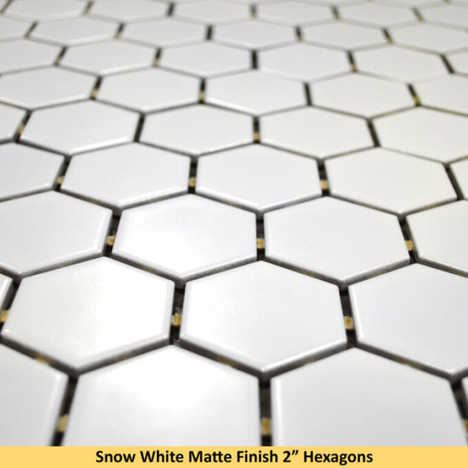 Ontario 2" Hexagon Snow White