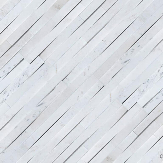 Cosmic White 3D Wave Stone Panels