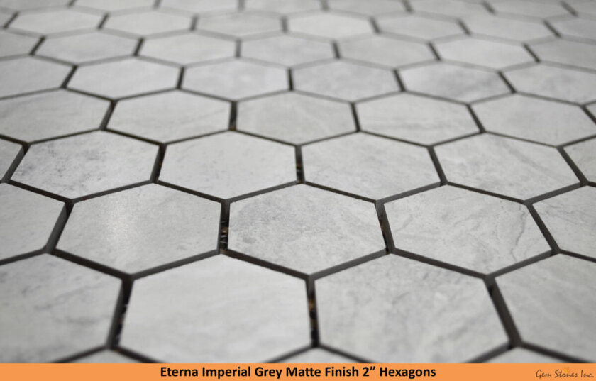 Eterna Imperial Grey Hexagon Porcelain Mosaic Matte