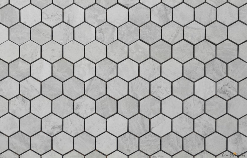 Eterna Imperial Grey Hexagon Porcelain Mosaic
