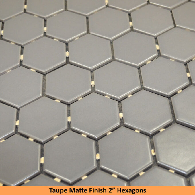Ontario 2" Hexagon Taupe