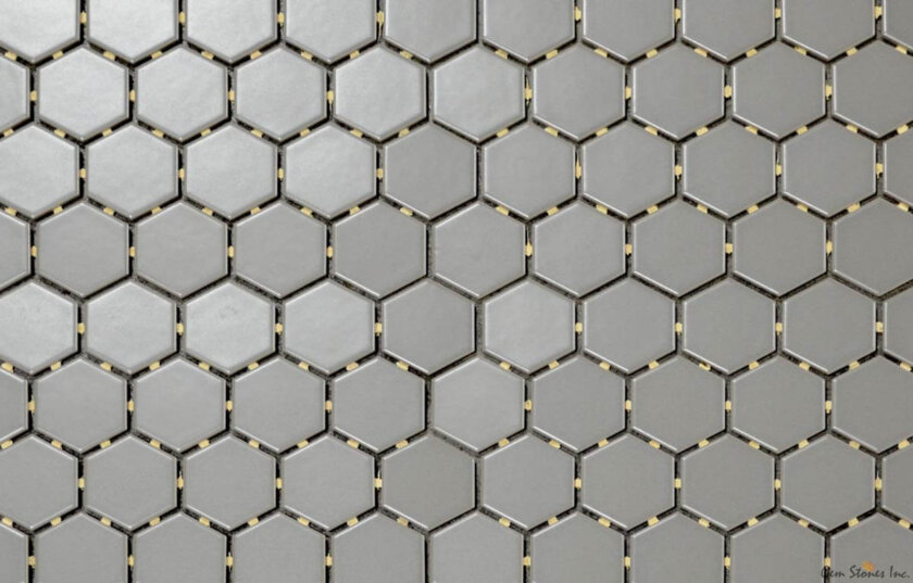 Ontario Taupe Hexagon Mosaic Variation