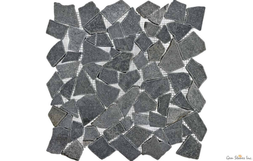 Basalt Pebbles Honed Marble Mosaic