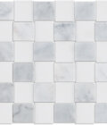 Carrara Plus White Basket Weave Marble Mosaic Honed