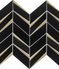 Envision Chevron Black Gold Glass Mosaic