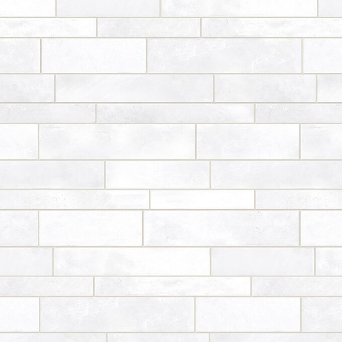 Ice White Marble Random Strip Polished Mosaic