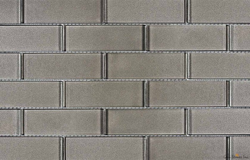 Uno 2x6 Turbine Grey Glass Mosaic Variation