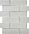 Uno 2x6 White Glass Mosaic