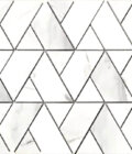 Volkas White Herringweave Marble Mosaic