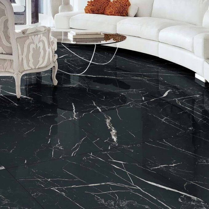 Eterna Nero Marquina Porcelain Tile