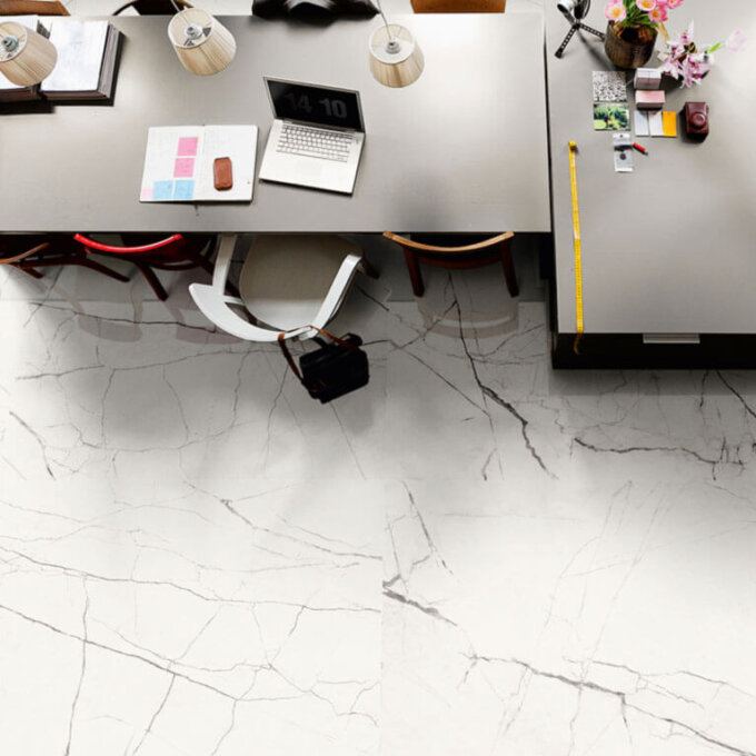 The Room Statuario Veina Picolo 24"x48" Polished Porcelain Tile