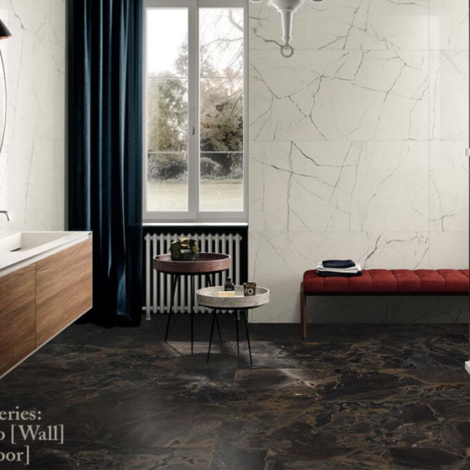 The Room Statuario Veina Picolo 24"x48" Polished Porcelain Tile