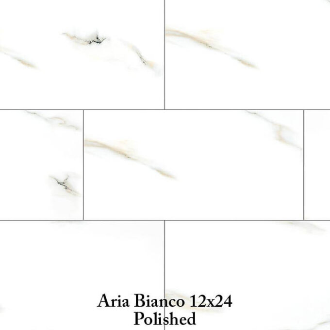 Aria Bianco 12x24 Polished Porcelain Tile