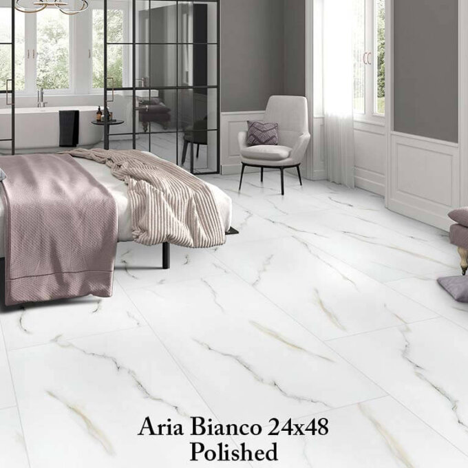 Aria Bianco Polished Porcelain Tile