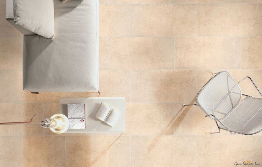 Aria Cremita 12x24 Polished Porcelain Tile Installed 2