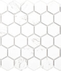 Carrara 2" Hexagon Porcelain Glazed Mosaic