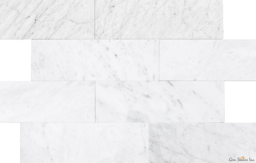 Carrara 4x12 Brick Polished Mosaic