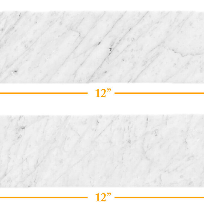 Carrara Marble 4"x12" Brick Polished Mosaic