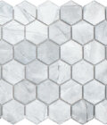 Grey 2" Hexagon Glazed Porcelain Mosaic