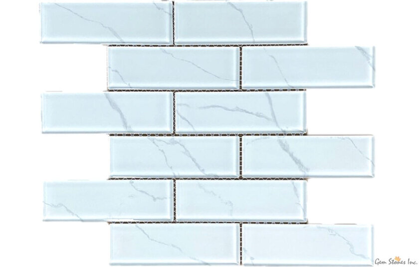 Uno 2x6 Glass Mosaic Staturaio Nuvo