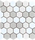 Upcycle Light 2" Hexagon Recycled Glass Matte Mosaic